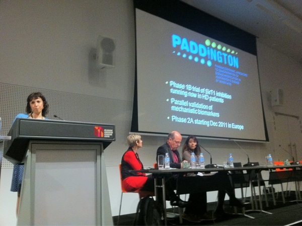 Prof Sarah Tabrizi at the World Congress on Huntington's disease