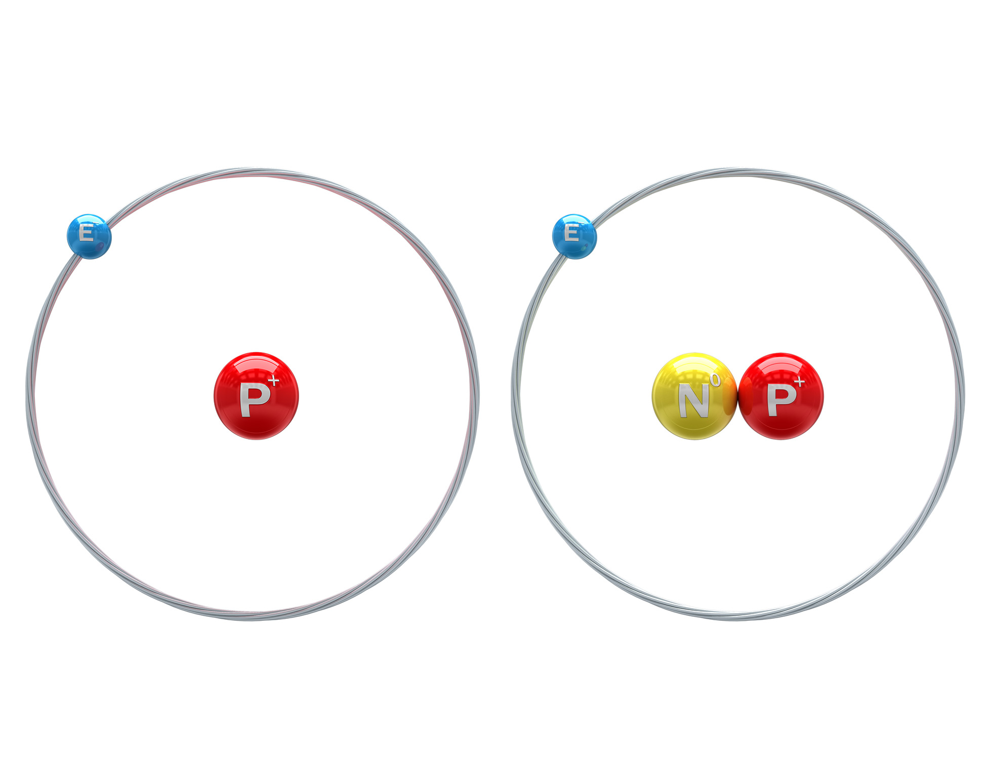 SD-809 contains deuterium (right) instead of normal hydrogen (left). Deuterium is heavier because it has an extra neutron, shown here in yellow. The drug is removed from the body more slowly as a result.
